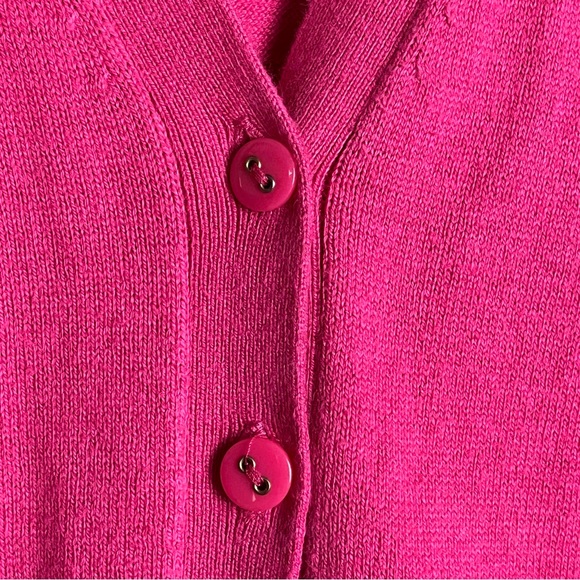 Gap Kids sz XXL (14-16) girls Cardigan Pink Longsleeve barbiecore cotton blend - Picture 10 of 11